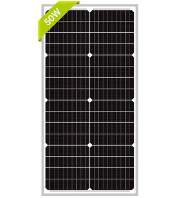 Panneau solaire monocristallin de 50 W 12 V pour une recharge durable de la batterie d'un SUV de camping-car