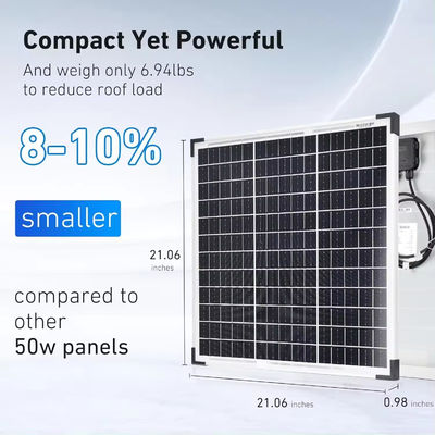 50w 60w Panneaux solaires monocristallins PV Cellule en argent cadre bifacial verre transparent pour les vents forts Neigeux climat rigoureux