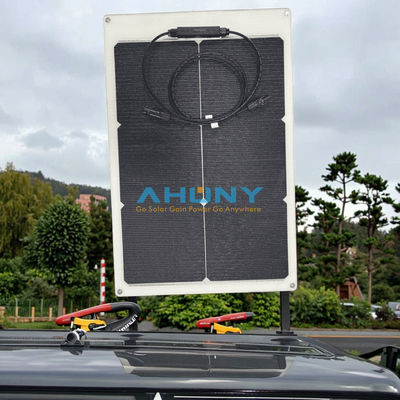 Un bon prix. 50W 22V ETFE Noir Panneau solaire flexible, ETFE Noir mince, mince Semi-flexible PERC mono Cellules solaires à haut rendement 12 Volts pour la recharge de la batterie en ligne