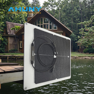 Un bon prix. 50W 22V ETFE Panneau solaire flexible noir ️ Cellule solaire PERC monocristalline semi-flexible mince et légère pour la marine, le VR, le bateau, le camping, la tente, la recharge de la batterie en ligne