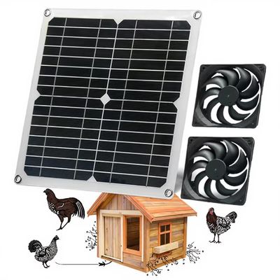 Un bon prix. Vente à chaud d'usine à haut rendement 12W panneau solaire ventilateur à énergie solaire pour poulailler, maison de chien, serre extérieure en ligne