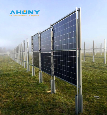 Un bon prix. Kit de panneaux solaires bifaciaux verticaux pour clôture, pour jardin, arrière-cour, irrigation, étang, élevage de volailles, production d'énergie hors réseau en ligne
